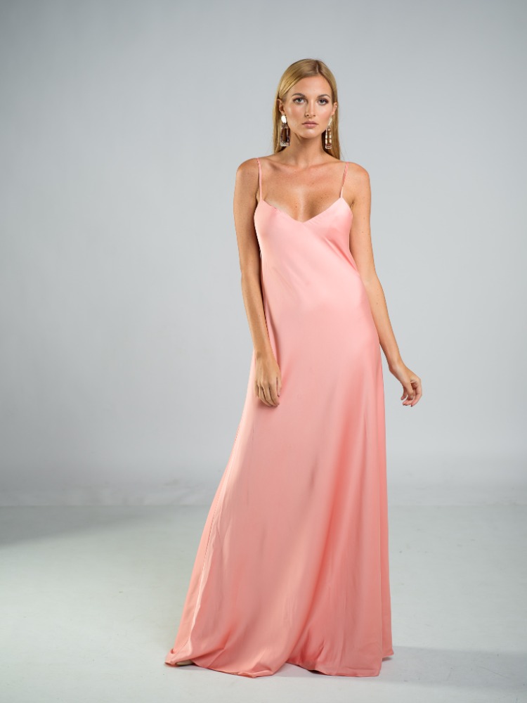 Satin boho dress